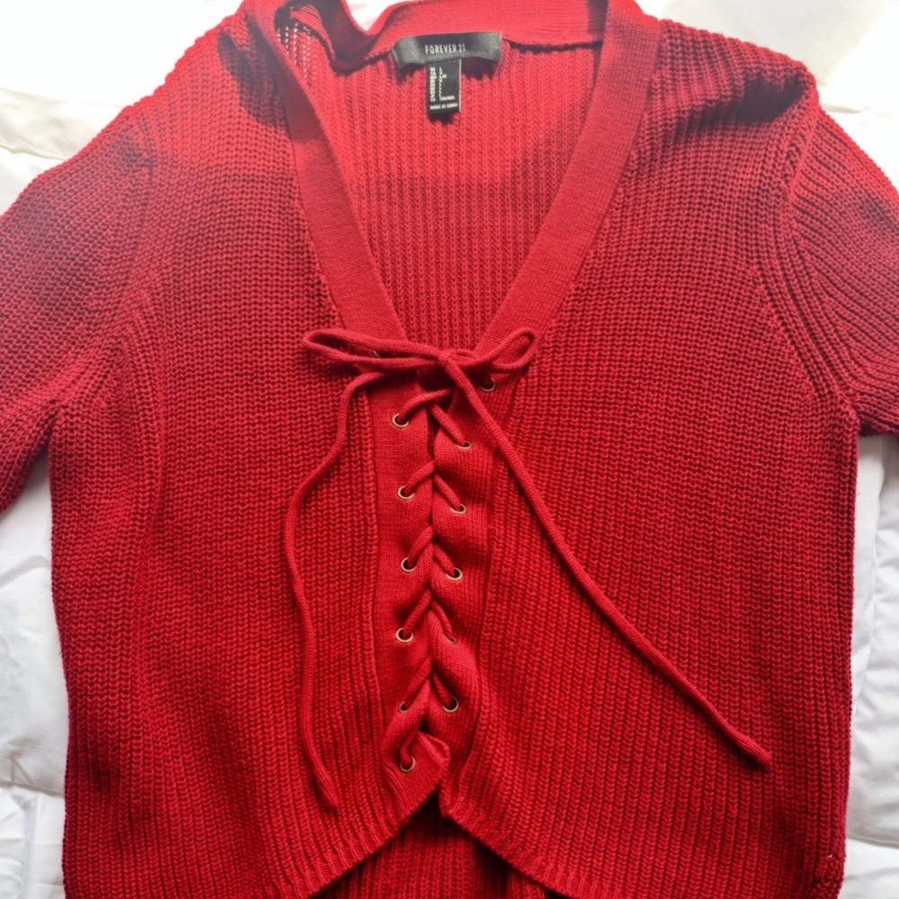 Knitted Red Sweater